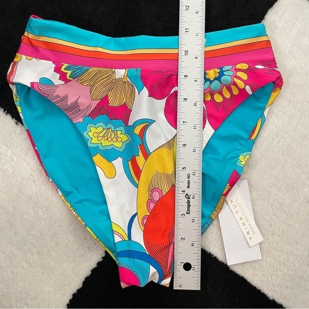 Trina Turk NWT Banded Twist Back High Waist Swim Bottom Size 2 - Picture 10 of 15